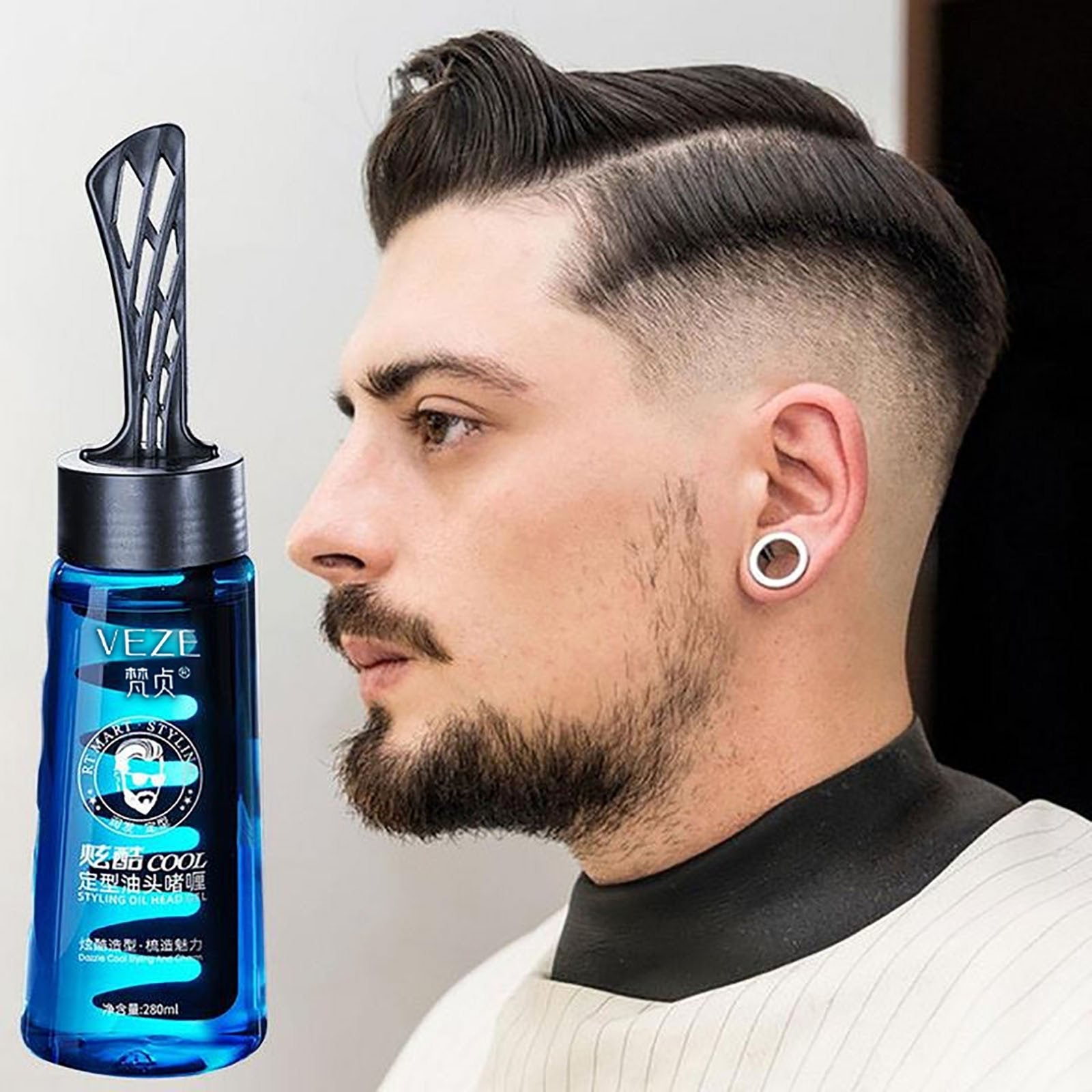 Veze Cool Hair Styling Gel & Oil Head Gel with Comb for Men - Eluna